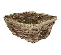 TEHAUX Animal Nest Hand-woven Hut Comfortable Wear-resistant Reed Grass Nest with Unique Delicate Appearance for Relax and Exploring Suitable for Rabbit Guinea Pig Random Color