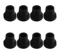 TEHAUX Anti-Slip Rubber Cane Tips 16Mm 8Pcs Black Sturdy Replacement Feet for Walking Sticks and Crutches Offering Stability on Different Flooring