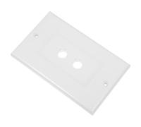 TEHAUX Audio Speaker Wall Plate with Dual Ports and Banana Binding Posts Abs Material with Screws Included Versatile Design for Home Audio Setups