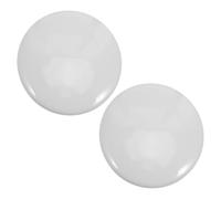 TEHAUX Bathroom Sink Drain Replacement Cover 2pcs White Ceramic Basin Waste Plug with Silicone Sealing for Kitchen Use