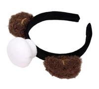 TEHAUX Bear Ear Headband with Chef Hat Lightweight and Comfortable Cloth and Plastic Hair Hoop Cute Animal Ear Headdress for Work and Outdoor Activities for Adults