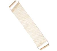 TEHAUX Beige Sisal Hemp Back Scrubber for Shower, Lightweight and Foldable Exfoliating Washcloth Towel for Deep Skin Cleaning and Bathing Spa