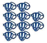 TEHAUX Bird Food Basket Plastic 10Pcs Blue Cage Cup Feeders for Songbirds Aviary Feeding and Foraging Fruits Container