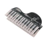 TEHAUX Black Acetate Piano Hair Claw Clip with Comfortable and Versatile Fit, Unique Piano Key Design French Claw Clip for Women, for Stage Presence and Wedding Accessories