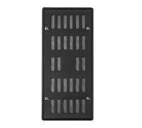 TEHAUX Black Desktop Cigar Humidor with Precise Humidity Control and Elegant Metal Design for Travel and Flavor Preservation of Cigars