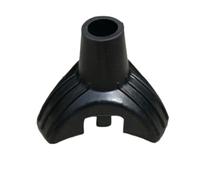 TEHAUX Black Rubber Walking Stick Tips 19mm Non-Skid Sturdy Replacement Cane Feet with Three-Point Design Protects from Abrasion for Hiking and Daily Use