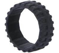 TEHAUX Black Silicone Sports Ring for Men and Firemen, Heat Resistant and Won't of Shape, round Silicone Band Suitable for Workout and Daily Wear, Comfortable Finger Jewelry Wedding
