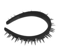 TEHAUX Black Studded Headband and Secure Stable Fit for Music Festivals Punk Style No Slip Headband with Resistance to Wear and Tear for Women