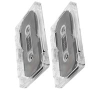 TEHAUX Blank Plastic 90min Audio Tape 2pcs Recording Cassette Time Tapes Writable Standard Magnetic Material and Suitable for Foreign Language Practice Professional Use