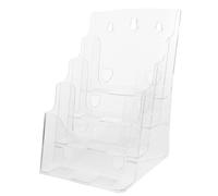TEHAUX Brochure Display Stand A5 Magazine Holder for Desk Literature Organizer Pamphlet Display Stand Transparent Flyer Holder for Office Reception Shop Counter 10.24 X 6.69 X 6.50 in