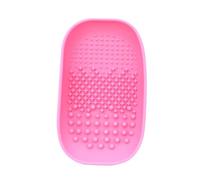 TEHAUX Brush Cleaning Plate Brush Cleaning Pad Silicone Handheld Scrub Board Can Be Filled with Water for Women Daily Makeup Tool Random Color