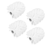 TEHAUX Brush Easy 4pcs with White to Replacement Toilet Dense Bristles Install Cleaning Effective Bathroom for
