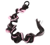TEHAUX Bubble Braided Ponytail Extensions 5 Pcs High Temperature Wire Hair Ponytail Extension with Hair Tie Pink Trendy Look Easy and Quick to Use Versatile Use and Women Daily Life