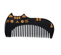 TEHAUX Buffalo Horn Comb Anti-static Comb Ergonomically Shaped Natural Ox Horn Material Black Color Gentle Scalp Exfoliation Women Hair Care Styling Tool