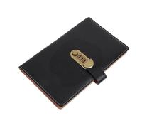 TEHAUX Business Checkbook Binder and 24 Card Slots Pu Leather with Combination Lock, 48 Checks Capacity Secure Document and Efficient Card Management for Office Financial