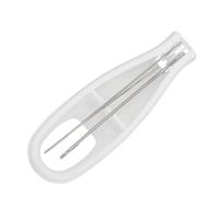 TEHAUX Button Hook Dressing Aid Tool the Elderly with Slim and Smooth Wire Ring, Acrylic and Steel Material, One-Hand Button Pulling Assistance for Carpal Tunnel and Daily Dressing