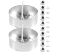 TEHAUX Candle Making Kit 100pcs Aluminum Tea Light Tins 38x14mm with 50 Wicks, 4-Hour 8-Hour Burn Time Candle Molds for DIY Crafting and Home Decoration
