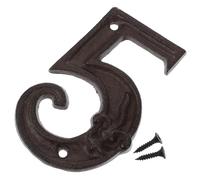 TEHAUX Cast Iron Decorative Door Number Retro Metal House Address Plaque for DIY Home Mailbox Garage Gate Signs Easy to Install Indoor Use Vintage Style
