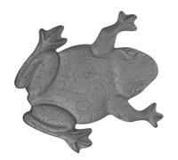 TEHAUX Cast Iron Frog Stepping Stone Functional Outdoor Decorative Stone for Garden Pathways Lawn Patio Landscaping with Classic Design