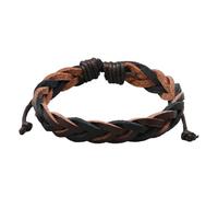 TEHAUX Casual Mens Braided Leather Bracelet Multi-Layer String Wristband Pull-Out Closure for Daily and Social Wear