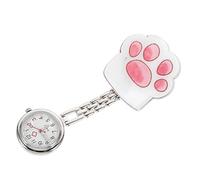 TEHAUX Cat Paw Hanging Watch for Nurse Unique Cat Paw Pocket Watch for Exam and Daily Wear Cartoon Design