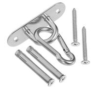 TEHAUX Ceiling Mount Anchor Stable and Easy to Install Stainless Steel Oval Shape for Gymnastic Rings and Battle Rope for Indoor Workout and Aerial Fitness