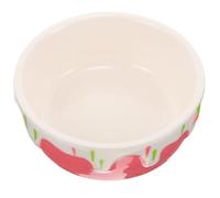 TEHAUX Ceramic Food Bowl Set Small Animals Feeding Bowl Anti-splash Anti-tipping Ceramic Incline Molding Simple Generous Smooth in Lines for Guinea Pig and Rabbit Feeding