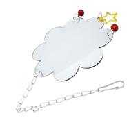 TEHAUX Chicken mirror with one-way bell acrylic metal hanging mirror for bird amusement