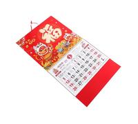 TEHAUX Chinese Lunar Calendar Snake Year Hanging Calendar with International Holidays Traditional Chinese Style Wall Decor for Home Dorm Yearly Keepsake and Festive Blessings