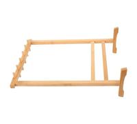 TEHAUX Chinese Pen Hanging Calligraphy Drawing Brush Pen Hanger Ink Brush Rack Bamboo Storage Rack Wood Vintage Simple Style Vertical Drying Study Room Office