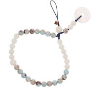 TEHAUX Chinese Style Phone Hanging Rope with Detachable Jade Pendant, Short Chain for Mobile Phones and Music Devices, Suitable for Wrist Hanging, Simple to Attach and Remove