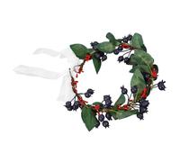 TEHAUX Christmas Berry Garland Headband for Women, Fabric Material with Elastic Band, One Size Fits Most, Open Design, Elegant and Lifelike Hair Accessory for Christmas and Beach