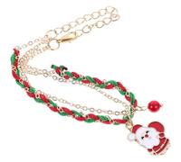 TEHAUX Christmas Bracelet for Women, Cute Nylon Woven Wrist Chain with Charming Xmas Design, Comfortable to Touch Costume Accessory for Festival Atmosphere and Daily Dress