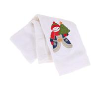 TEHAUX Christmas Snowman Pattern Facial Cotton Towel Soft Face Towel and Holiday Use with Creative Embroidered Design Suitable for Christmas Decoration and Personal Care