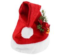 TEHAUX Classic Red Santa Hat for Adults and Teens Soft Plush Christmas Cap for Festive Holiday Parties Quick Dress-up Accessory for Xmas Costume and Themed Celebrations