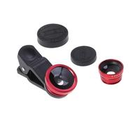 TEHAUX Clip on Fish Eye Lens and Precision-focus and Distortion Aluminium Alloy and Glass, 3 in 1 Phone Camera Attachment with Macro Super Wide Angle for Mobile Phone Photography