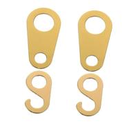 TEHAUX Clock Chain Hooks and Metal Chain Tabs for Grandfather and Cuckoo Clocks Decorative Hanging Ends Sturdy Mechanical Parts Set of 4 for Wall and Floor Repair