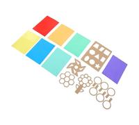 TEHAUX Colored Cellophane Sheets for Crafts and Art Projects, Plastic and Paper Material with Overlapping Effects, Encourages Fine Motor Skill Development, Suitable