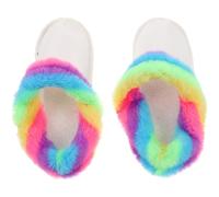 TEHAUX Colorful Plush Shoe Liners for Women Hole Shoes Warm Fuzzy Replacement Inserts Soft Detachable Winter House Slipper Liners Size 40-41