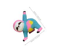 TEHAUX Colorful Resin Yoga Sloth Statue Small Outdoor Garden Figurine for Planter Pot Miniature Animal Decor with Lifelike Detailing Gift for Home Patio Festival Decoration