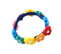 TEHAUX Colorful Sunflower Pet Collar for Cats and Kittens, Breathable Cotton Material, Washable and Creative Fashion Neck Chain, for Party Costume and Use