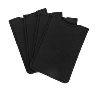 TEHAUX Comb and Scissor Holder Pouch 4Pcs Black Faux Leather for Beard and Eyelash Grooming at Home and Travel