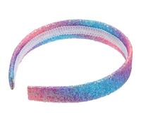 TEHAUX Comfortable Artificial Leather Sequin Headband for Aged 8-12, Wide Colourful Hair Accessories Suitable for Face Cleaning and Yoga