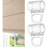 TEHAUX Cordless Roller Shade Clips and Window Blind Pull Handles 2pcs Made of Plastic with Reliable Fixation, Ideal for Offices and Various Other Settings