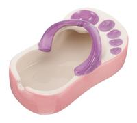 TEHAUX Creative Ceramic Slipper Ashtray Purple Tabletop Ash Holder Decorative Ash Container for Household Use and Outdoor Smoking Areas