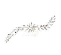 TEHAUX Crystal Bridal Hair Comb Rhinestone Insert, Handmade Alloy Side Comb for Bride Adorned in Updo, Delicate and Gorgeous Hair Accessory for Anniversary or Engagement