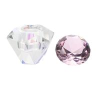 TEHAUX Crystal Nail Liquid Cup with Lid for Mixing Acrylic Nail Liquid Pink Hexagonal Design for Personal Home Use by Professionals