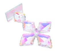 TEHAUX Crystal Standing Cross Sculpture Handmade Crystal Glass Religious Figurine European Inspired Desk Decor for Living Office Table Christmas Ornament