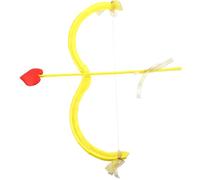 TEHAUX Cupid Bow and Arrow Costume Prop Set, Yellow Arch Shape Valentine Party Cosplay Accessory for Women, Valentine Cupid Photo Props for Costume Dress-up