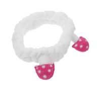 TEHAUX Cute Mushroom Elastic Soft Hairband for Women and Teens Flannel Headband that Will Not Hurt Skin for Washing Face and Makeup Spa Accessories